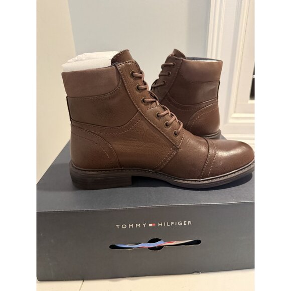 NWB Tommy Hilfiger Men\'s Lace Up Shia Ankle Boots Brown Size US 8 EU 41 [jb] main image 7